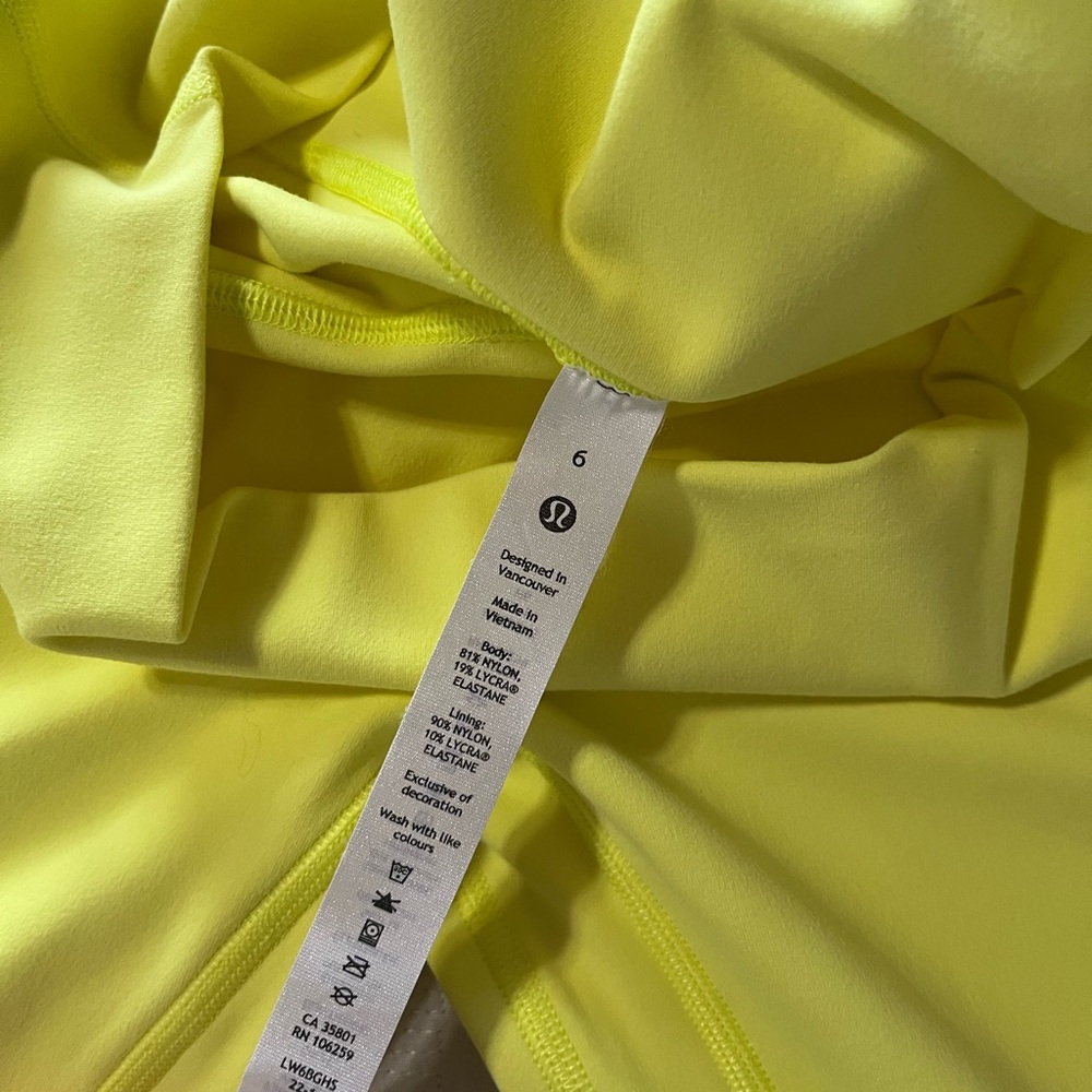 Lululemon Align High Rise Crop 21" Leggings Electric Lemon Size 6 - Picture 4 of 6